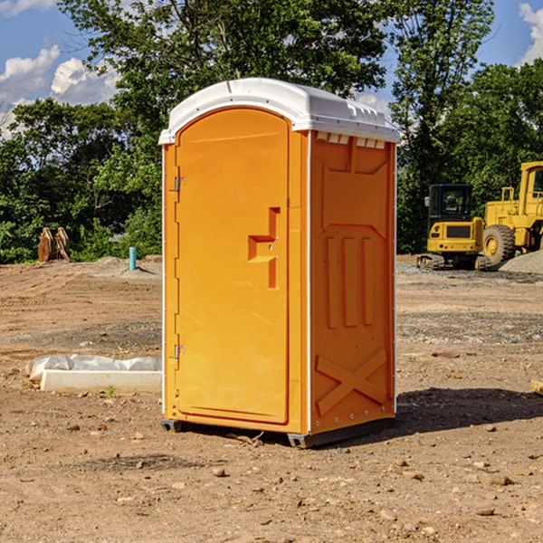 how often are the porta potties cleaned and serviced during a rental period in Watch Hill Rhode Island